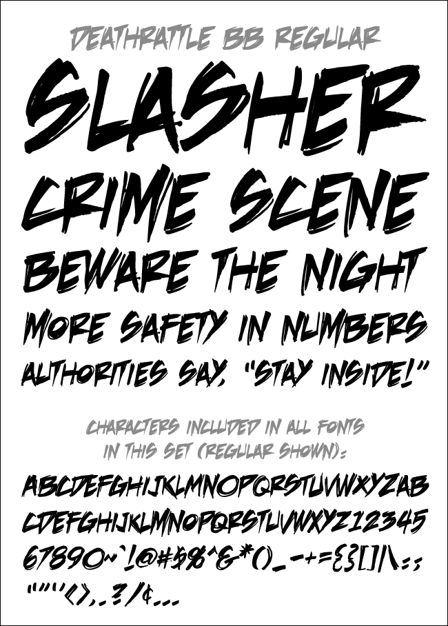 Death Rattle Blambot Comic Fonts & Lettering