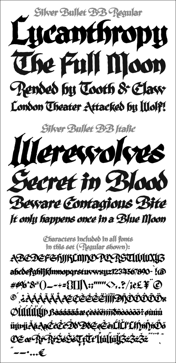 Silver Bullet Blambot Comic Fonts & Lettering