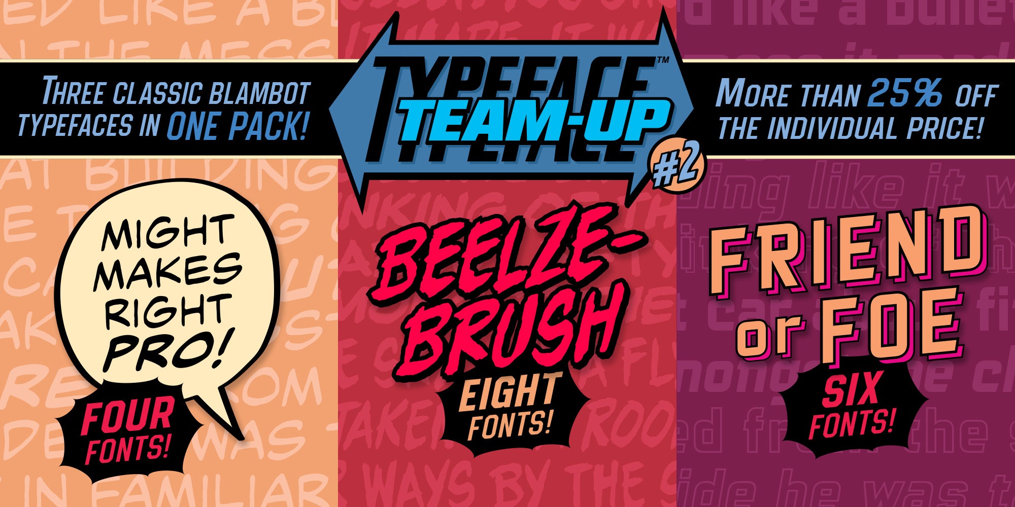 Typeface Team-Up Font Pack #2 – Blambot Comic Fonts & Lettering