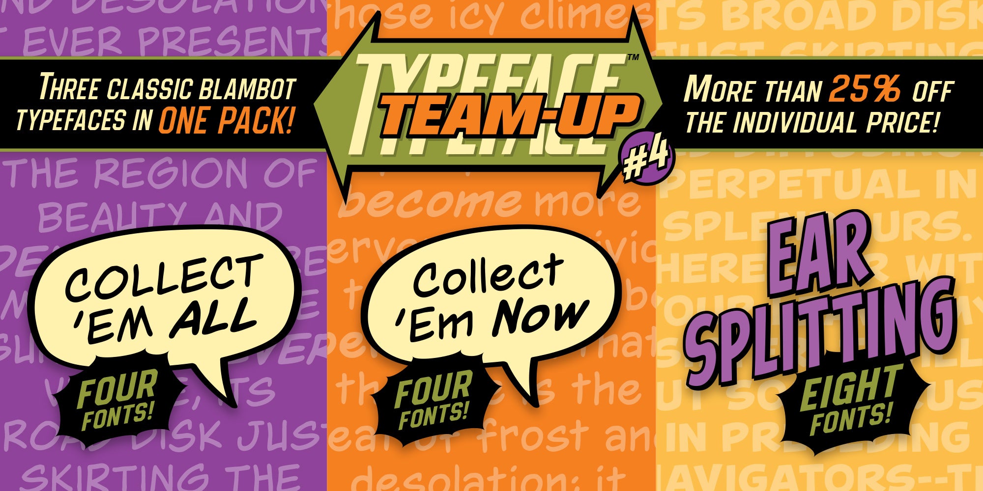 Typeface Team-Up Font Pack #4 – Blambot Comic Fonts & Lettering