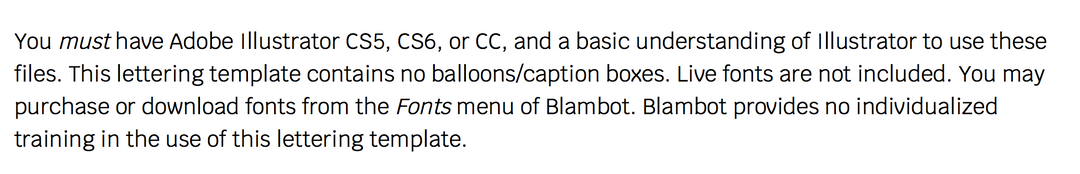 Comic Book Lettering Templates V.1 – Blambot Comic Fonts & Lettering