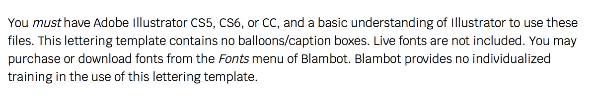 Comic Book Lettering Templates V.1 – Blambot Comic Fonts & Lettering