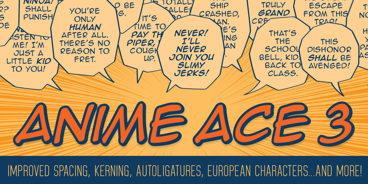 Anime Ace 3 Blambot Comic Fonts & Lettering
