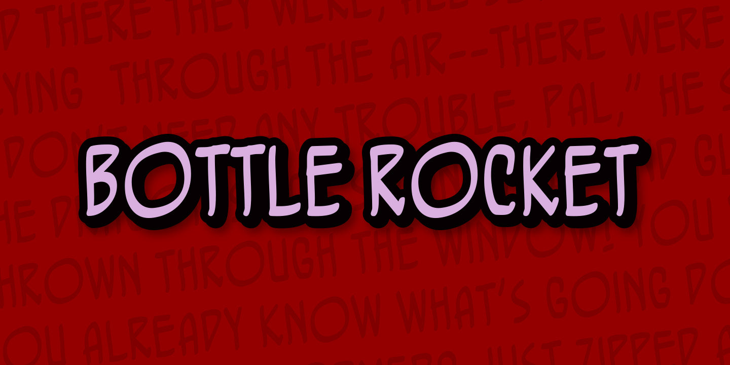 Cup Rocket Lettering Bottle Rocket – Blambot Comic Fonts & Lettering