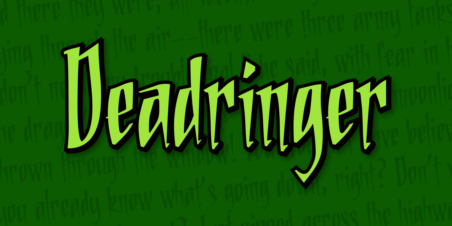Dead Ringer – Blambot Comic Fonts & Lettering