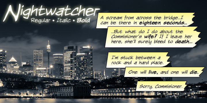 Nightwatcher – Blambot Comic Fonts & Lettering