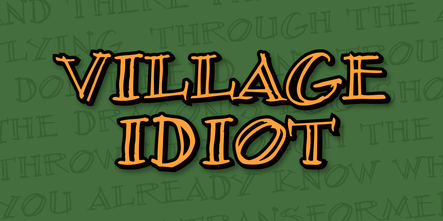 Idiots Lettering Village Idiot – Blambot Comic Fonts & Lettering
