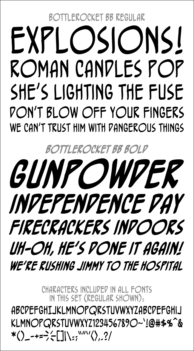 Bottle Rocket – Blambot Comic Fonts & Lettering