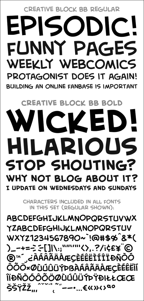 Creative Block – Blambot Comic Fonts & Lettering