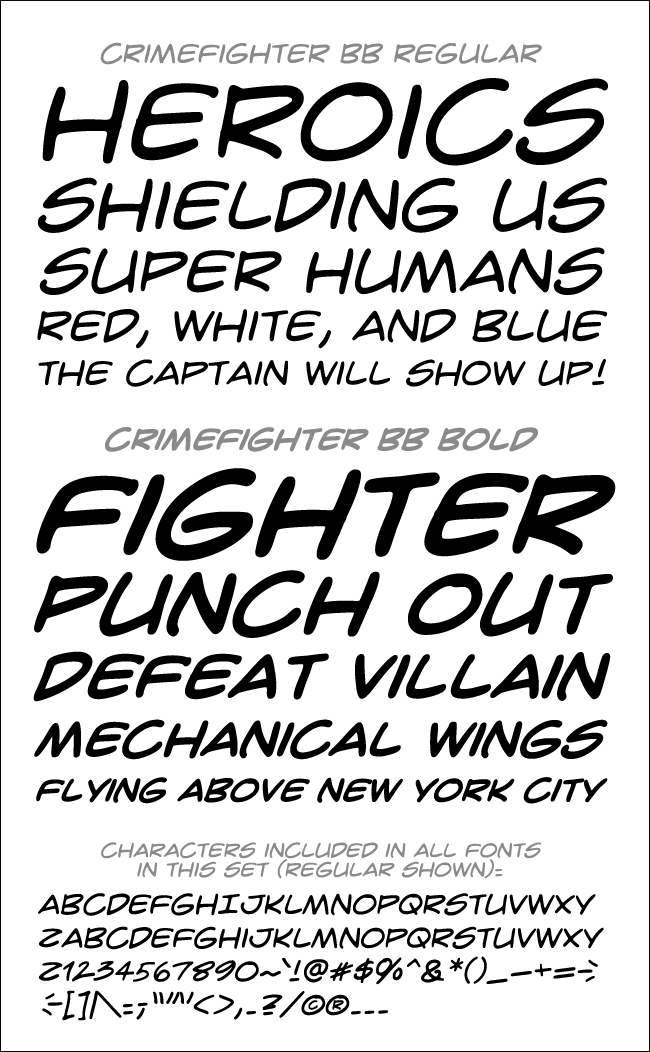 Crime Fighter – Blambot Comic Fonts & Lettering