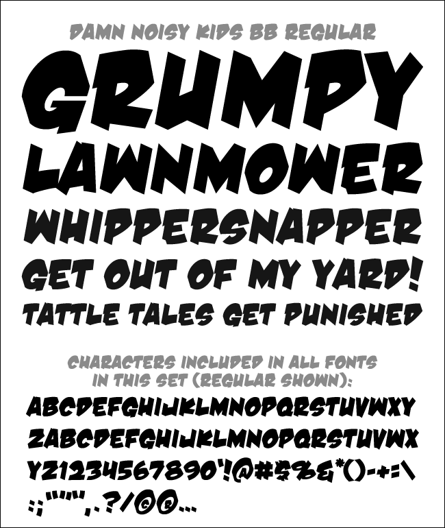 Damn Noisy Kids – Blambot Comic Fonts & Lettering