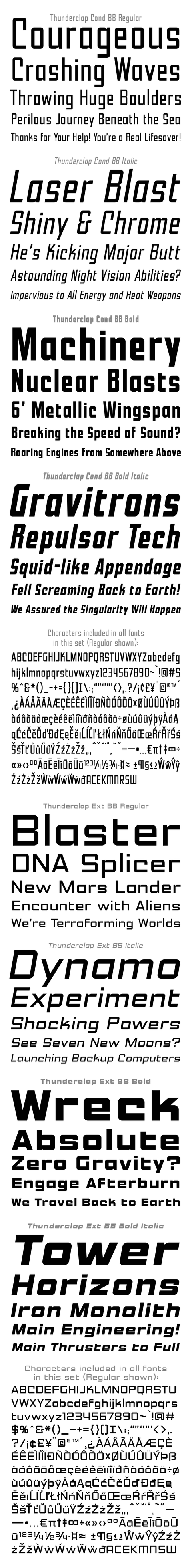 Thunderclap Condensed & Extended